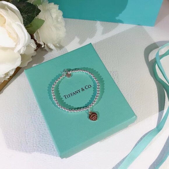 Tiffany&Co. Please Return to Sterling Silver Heart Tag Bracelet 7.5"
